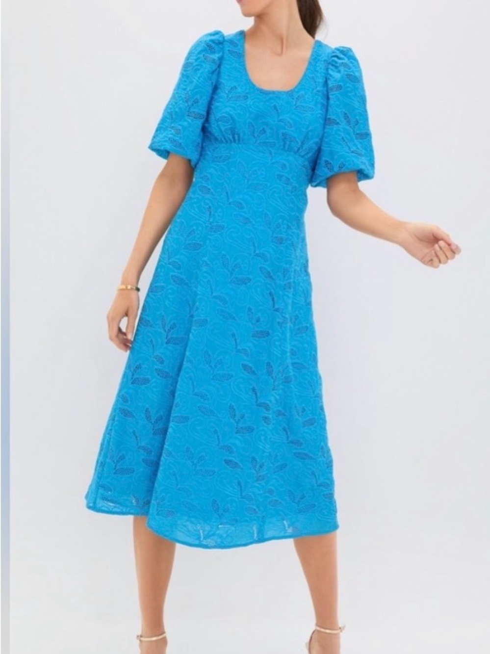 Hyacinth House Azure Lace Ainsley Midi Dress